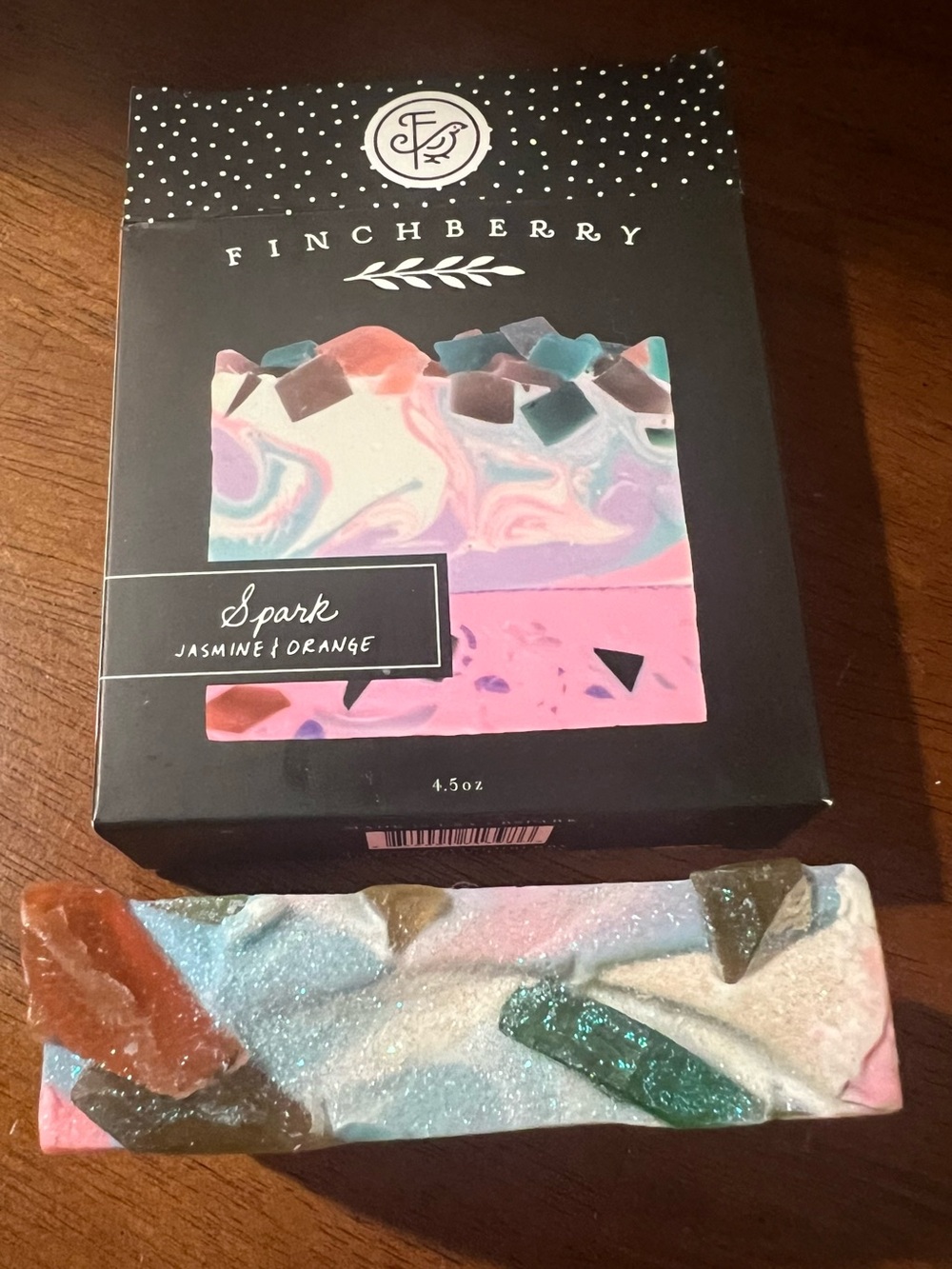 FinchBerry Spark Artisan Soap Jasmine Orange Vegan Handmade 4.5 oz Gift Bar